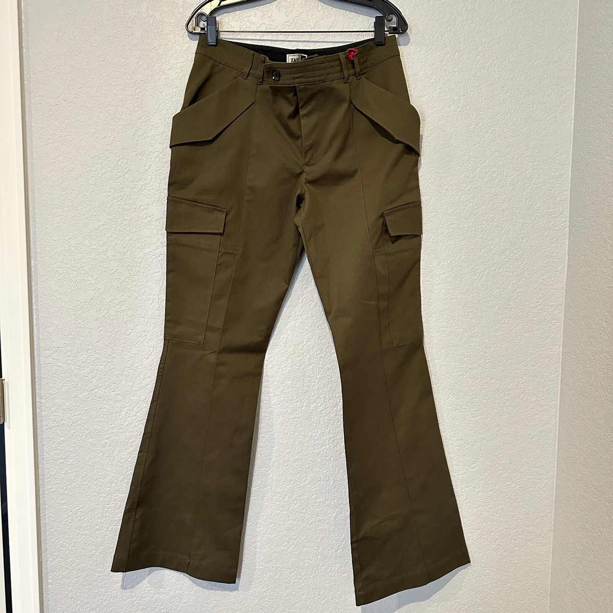 Zara Parachute Cargo Pants Sand New size XL Bloggers Favorite | eBay