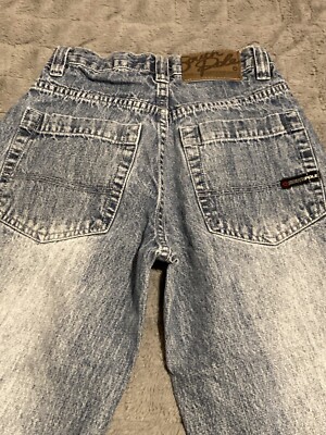 SOUTHPOLE wide leg denim jeans Boys sz 8 vtg 90s y2k baggy hip hop