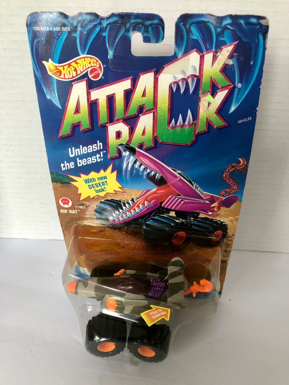 Vintage 1992 HOT WHEELS by Mattel Attack Pack RIP RAT 11463 New Sealed in Box 