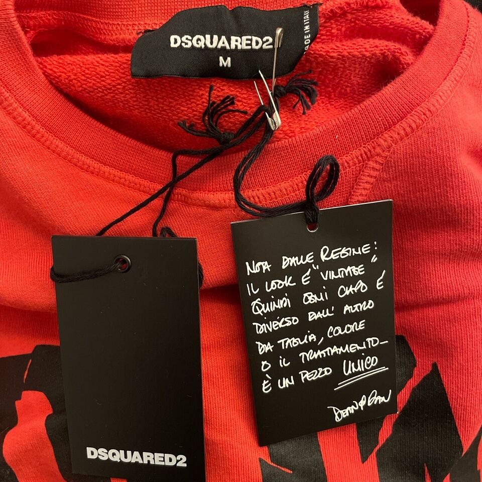 Dsquared Jumper Sweatshirt Pullover Size Medium Red Punk BNWT | eBay