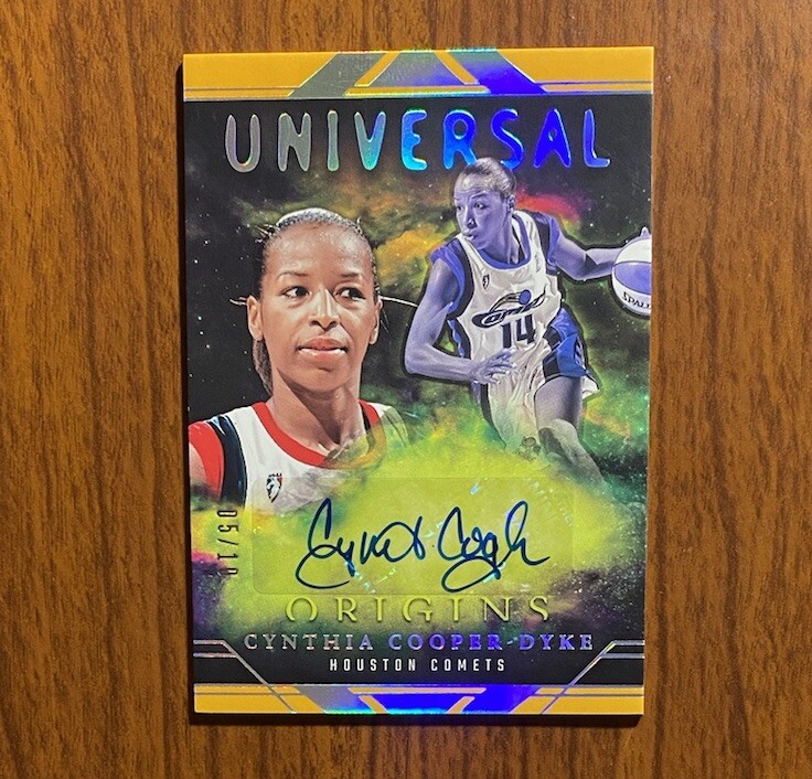 2024 Panini Origins WNBA Cynthia Cooper Dyke Universal Gold Auto /10 HOF Comets