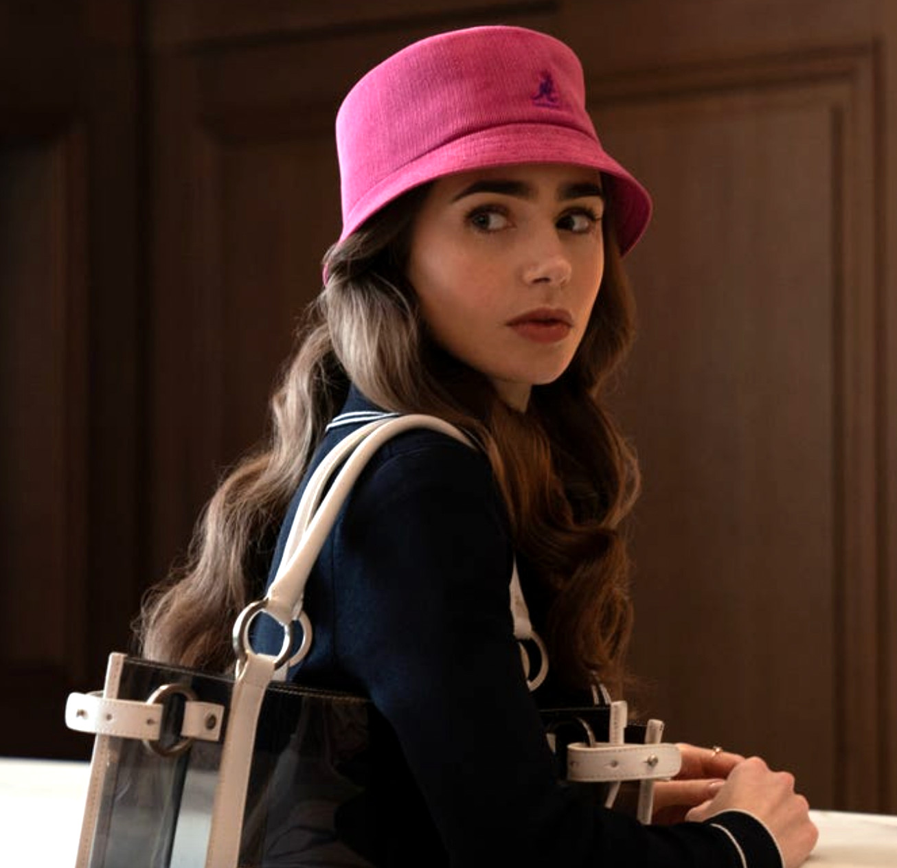 NWT Kangol Tropic Bin Bucket Hat, Pink Azalea, ASO Emily in Paris: Large (L/XL)