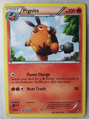 Pignite 17/114 PL - B2G1F - Black White Pokemon Card - Kouki Saitou Art