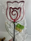 Led Solar Powered Rose Flower Garden Yard Stake Nib