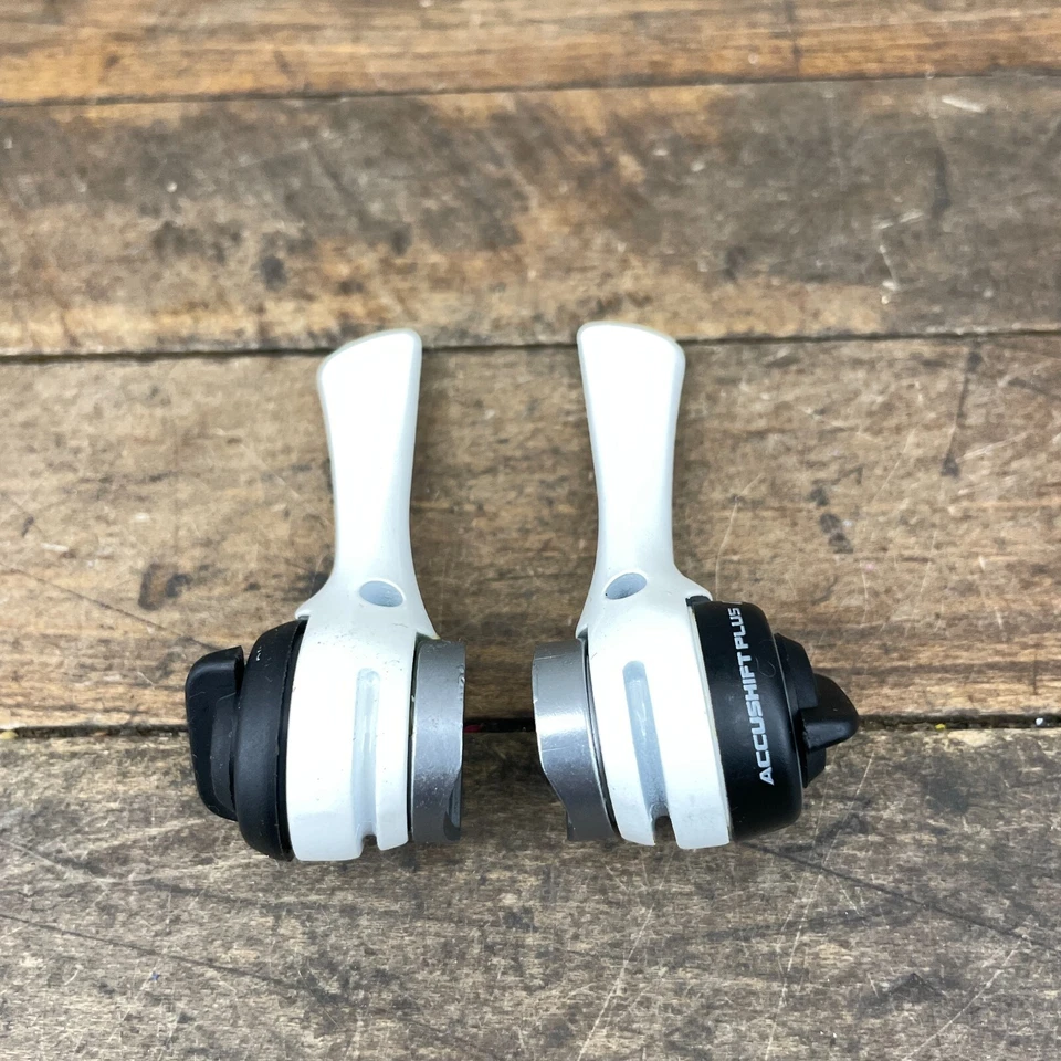 Винтажный комплект переключателей передач Suntour 6s белый Accushift Index 6 скоростей 6s Braze On Ole - Изображение 3 из 4