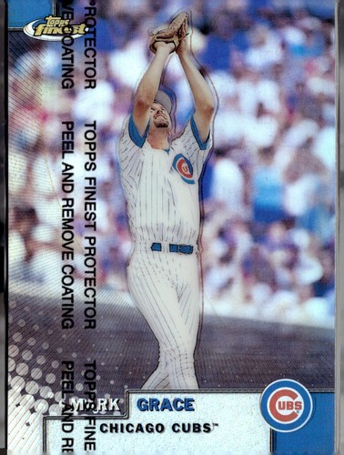 1999 TOPPS FINEST REFRACTOR WITH PEEL #6 MARK GRACE CHICAGO CUBS MINT CONDITION