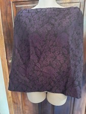 Lovely Talbots Women s Black Purple floral pattern Skirt
