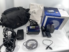 BLUE Sony Handycam DCR-SR47 60GB Video Digital Camcorder W/ Batteries AC Adapter