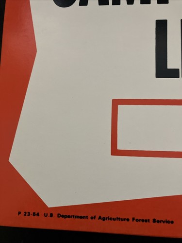VTG U.S Forest Service cardboard sign “Campground Limit” Dept Agriculture - Picture 3 of 3