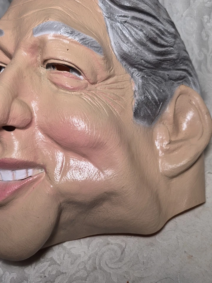 Vintage Bill Clinton Mask Soft Vinyl Cesar 1992 Halloween Costume Political Demo - Image 4 of 4