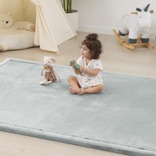 1.5" Thick Baby Play Mat for Floor,59x79 Large Memory Foam Tummy Time Mat
