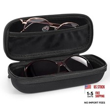 Double Glasses Case, Hard Shell Travel Sunglasses Organizer with Black