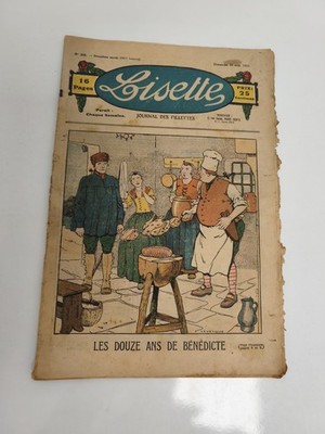 Alte Zeitung Lisette 1932, illustrierter Einband, 16 Seiten, Les Douze Ans de Bé
