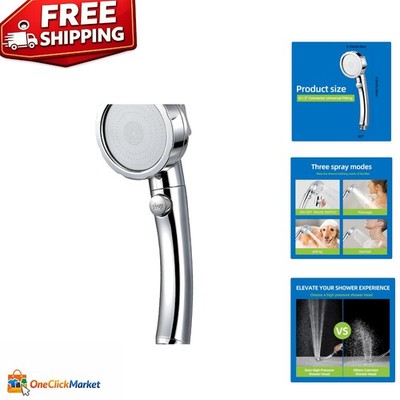 Water Saving Handheld Showerhead with ON/OFF Pause Button & 3 Spray Settings