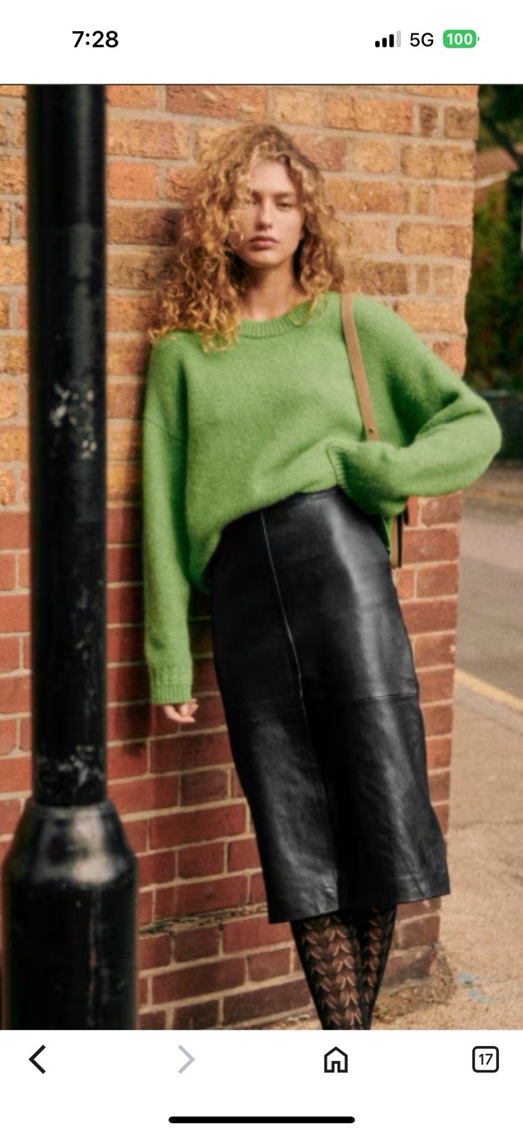 Sezane Amiel Jumper Sweater  Baby Alpaca Women's  Pistachio XXS image 2