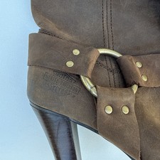 Harley Davidson womens boots 8 Heels Harness Buckle leather Vintage