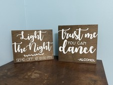  2 Handmade, Hand Painted Wedding Signs