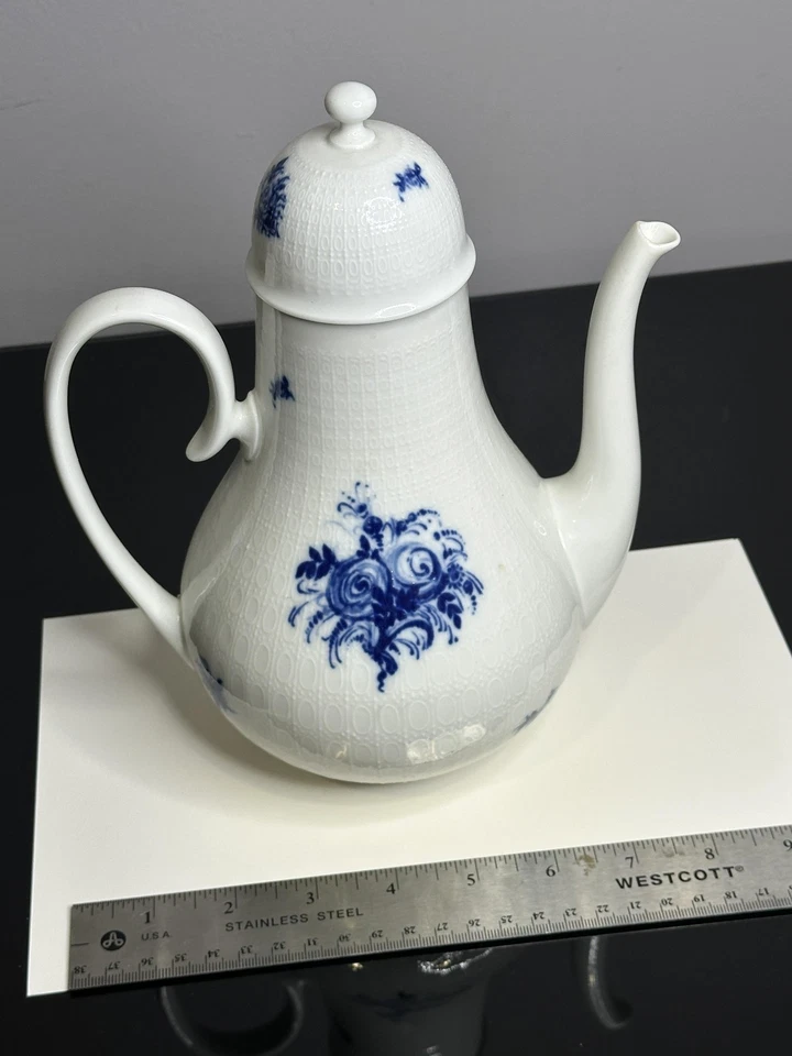 Cafetera vintage Rosenthal Romanze de porcelana azul con tapa Alemania Wiinblad Foto 3 de 4