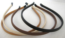 4 Pack Thin Skinny Leather Headbands with Comfort Ear tips for Women