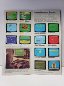 Rare 1980 Mattel Intellivision & Keyboard Retail Color Brochure Pamphlet Catalog