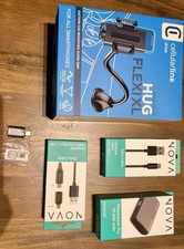 Lotto accessori smartphone/auto - supporto, powerbank, cavi, adattatori