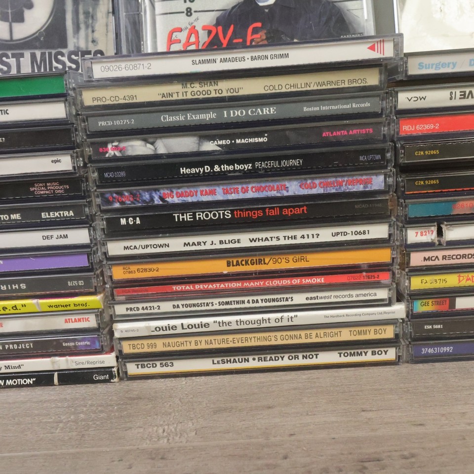 Huge 90s Hip Hop R&B CD Lot 55+ CDs Eazy-E Notorious Biggie Nas Roots ...