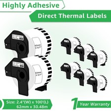 8 Rolls 62mmx30.48m Continuous Paper Tape DK-2205 for Brother QL-720nw Label