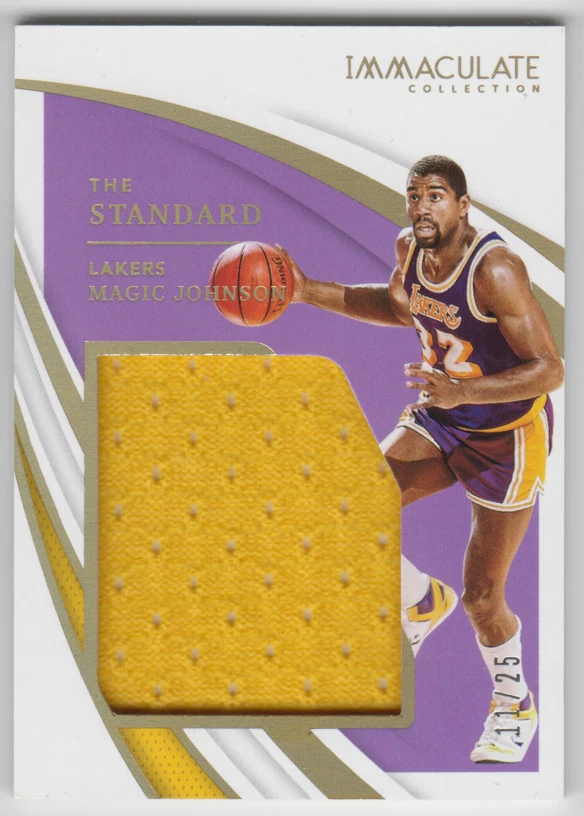 Panini Magic Johnson Basketball Autographed Sports Trading Cards