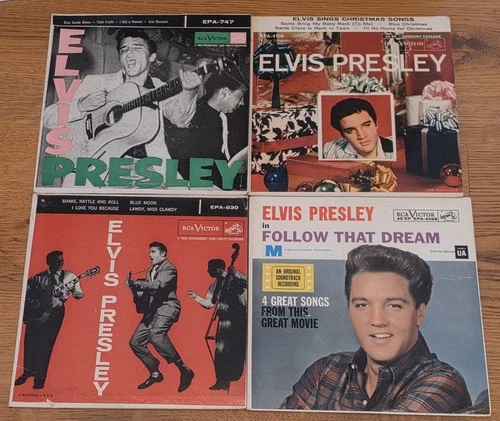 Elvis Presley 45 rpm record lot of 4 RCA Records EPA-830 4368 4108 747 VG+