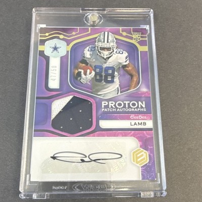 2020 Panini Elements PROTON Patch Autographs CeeDee Lamb Rookie /50 Cowboys