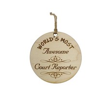 Worlds most Awesome Court Reporter - Ornament