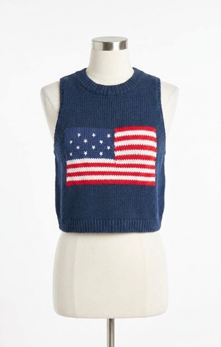 Show Me Your Mumu Milo Tank Navy Flag Knit
