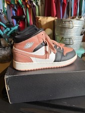 Kids Jordan Mid-Top Sneakers in Pink, Black White, 7 youth