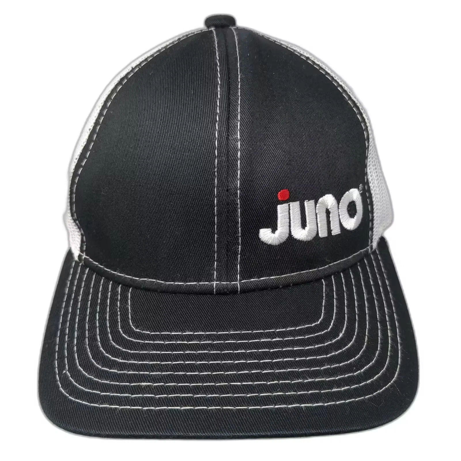 Outdoor Cap Baseball Cap Black White OS Juno Embroidered Mesh Strapback Hat