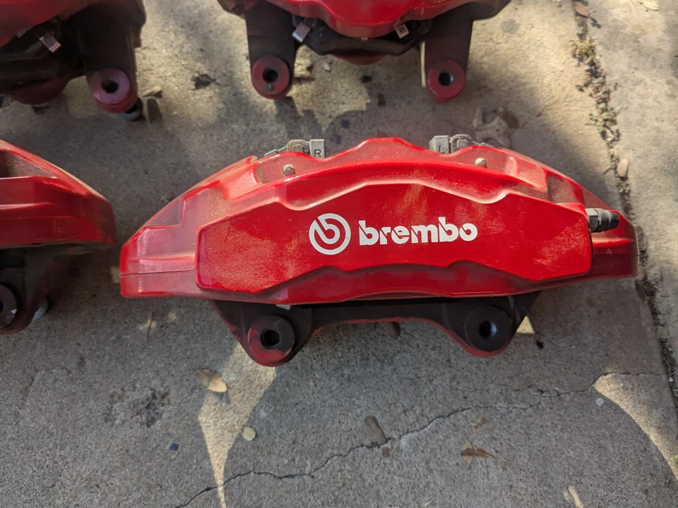Juego de pinzas de freno grandes Brembo delanteras y traseras Kia Stinger 18-23 conductor pasajero Foto 3 de 4