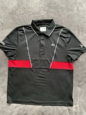 Lacoste Sport Novak Djokovic Polo Tennis Shirt Mens X-Large Ultra Dry Black/Red