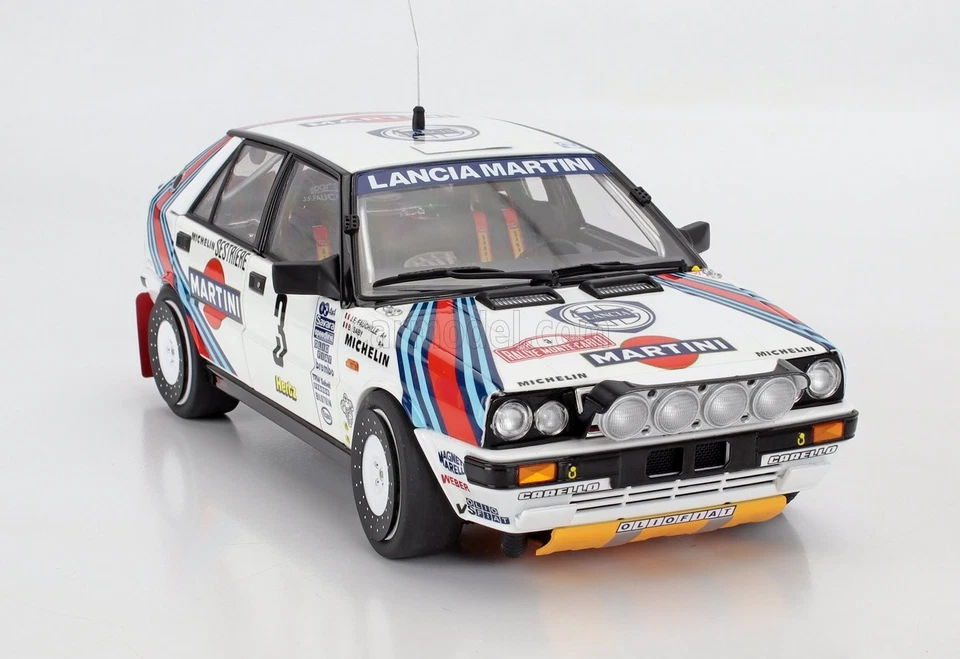 MODELLINO AUTO STATICO KYOSHO LANCIA DELTA HF MARTINI RALLY MONTECARLO 1988 SABY - Immagine 4 di 4