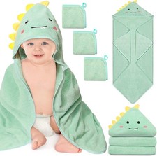 4 PCS Hooded Baby Towels, Soft Baby Towel, Absorbent Baby Bath Towel, Baby Towel