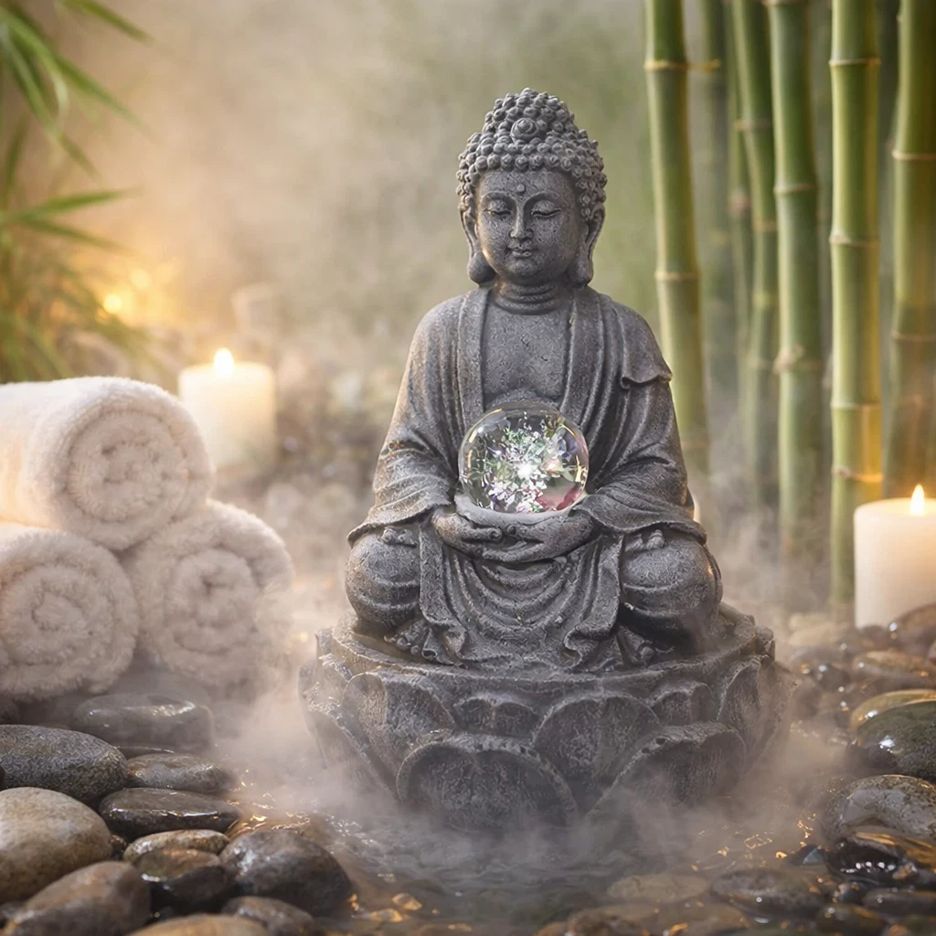 Deko-Brunnen, - Wasserwnde & -sulen Buddha frs Badezimmer online kaufen  | eBay.de