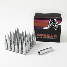Gorilla Spike Lug Nut Kit 916 Chrome 32 Lugs And One 1378spk-key