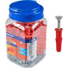 Rawlplug Uno Universal Contract Wall Plugs - Red 6mm
