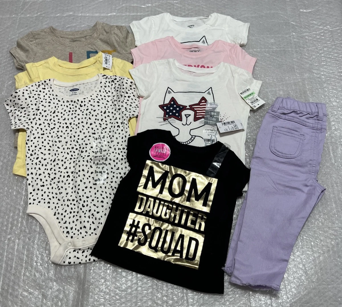 Lot Of 8 Baby Girls Clothes Sizes 12-18, 18, 18-24 Months. New