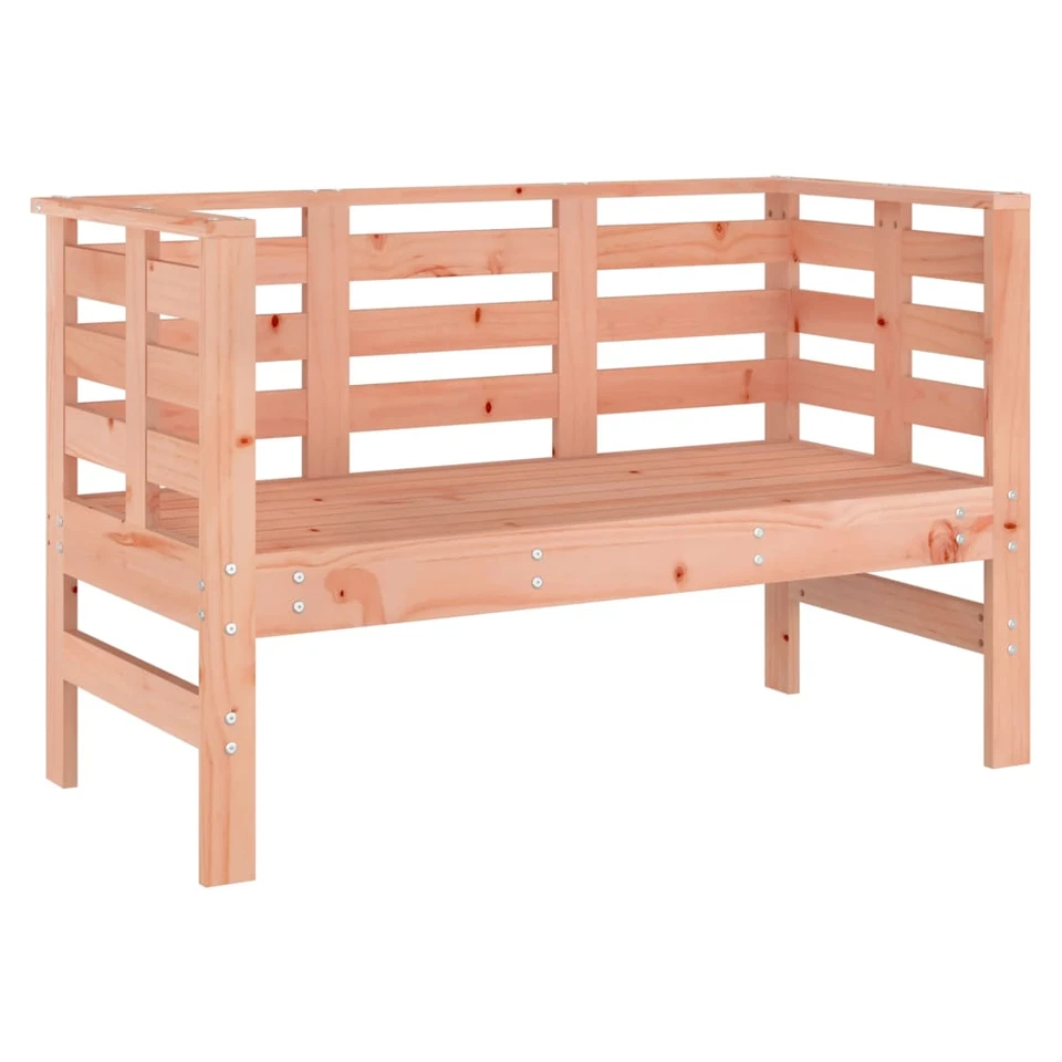 Garden Bench Natural Douglas Pine 111.5x53x71 cm Solid Pinewood Outdoor RusticXL - Image 2 of 4