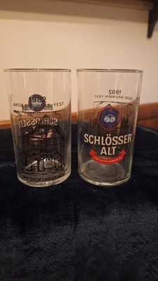 2 Vintage 1982 Schlösser Alt Beer Glasses Jacob-Brunnen-Fest Mönchengladbach 0.2
