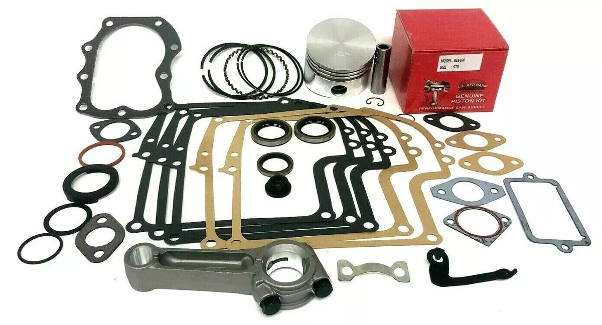 FITS BRIGGS STRATTON 8HP ENGINE OVERHAUL REBUILD KIT WITH ROD
