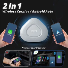 ATOTO AI Box Wireless Carplay/Android Auto Adapter Plug and Play for Car 2016+