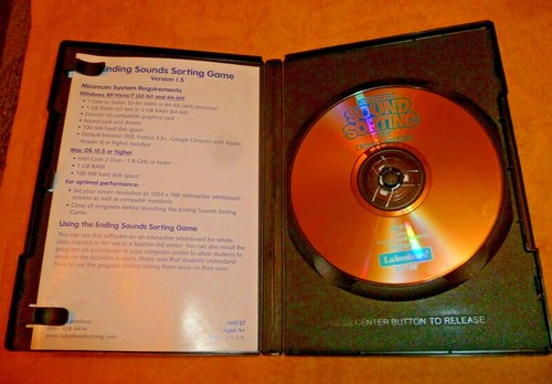 SOUND SORTING Ending Sounds CD Lakeshore Interactive Whiteboard Software Age 4up - Afbeelding 8 van 8