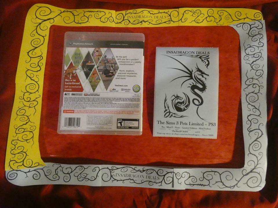 The Sims 3 Pets Limited Edition (PS3 Sony PlayStation 3, 2011) Disc