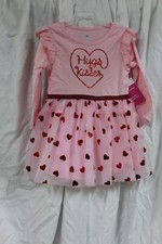 WAY TO CELEBRATE Valentine's Day Toddler Girls Tutu Dress-Pink Kisses-12 M-NWT