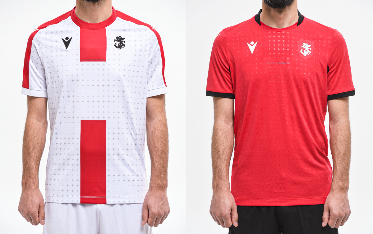GEORGIA Football Soccer macron Official T-Shirt Jersey GFF Home